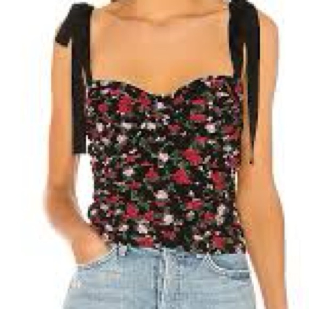 For love&lemons rose bustier top sz xs